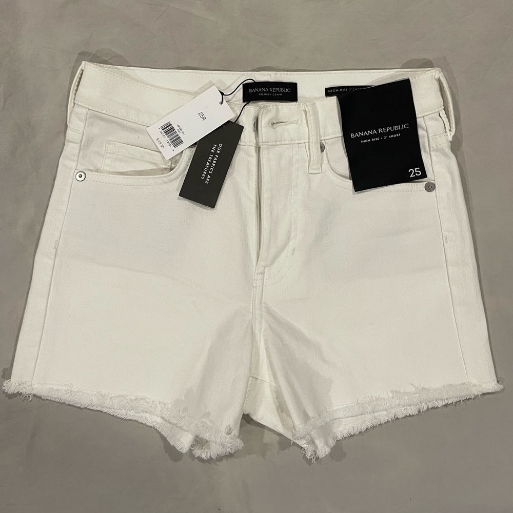 Banana Republic White Denim Shorts